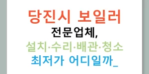 당진시 보일러 전문업체, 설치·수리·배관·청소 최저가 어디일까?